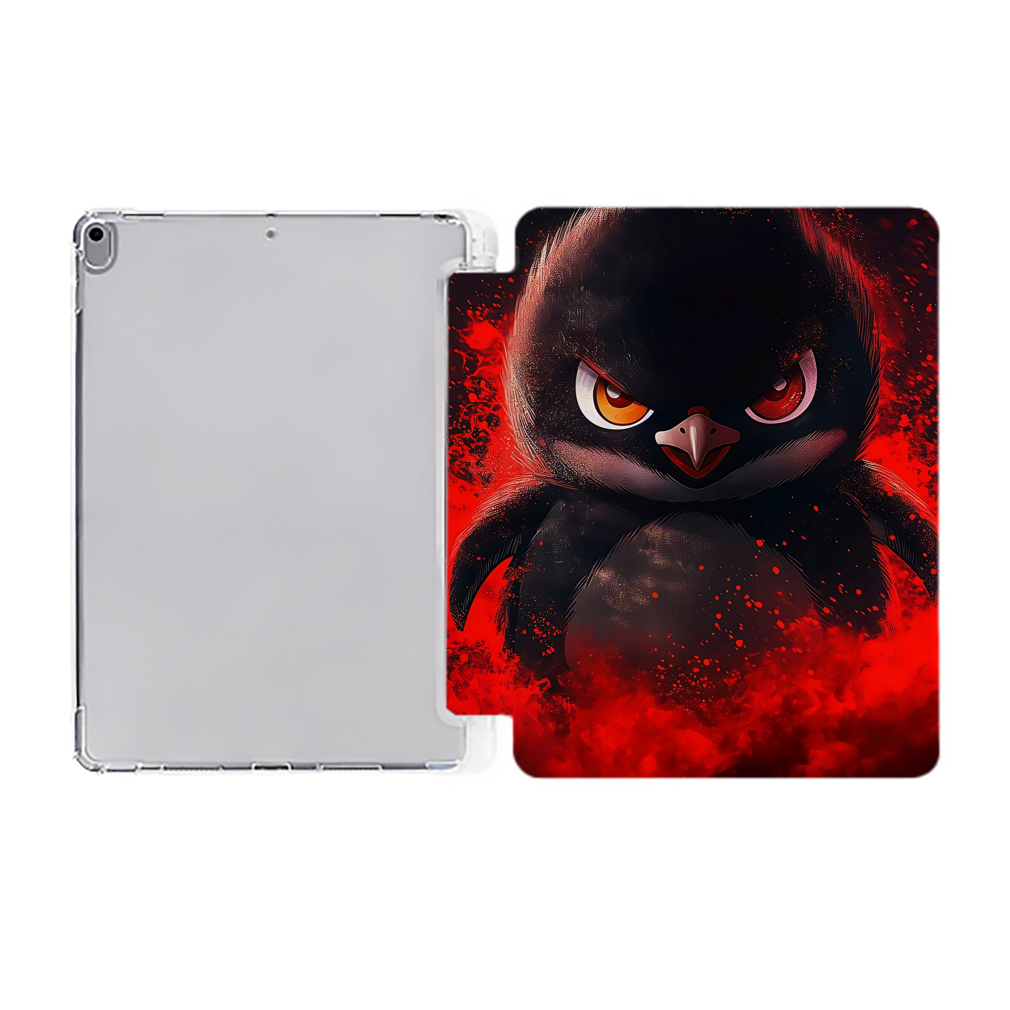 （画像用） Angry Birds アングリーバード IPad ケース ペン収納付き 三つ折りスタンド PUレザー×シリコン 対応機種9.5/10.5/10.9インチ